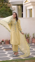 Embroidery Shoulder 3Pcs Suit