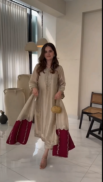 Marron 3Pcs Fine Stitched Suit