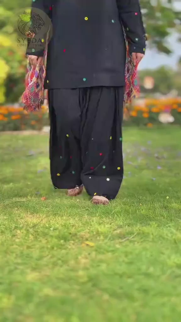 Multi Button Black Suit