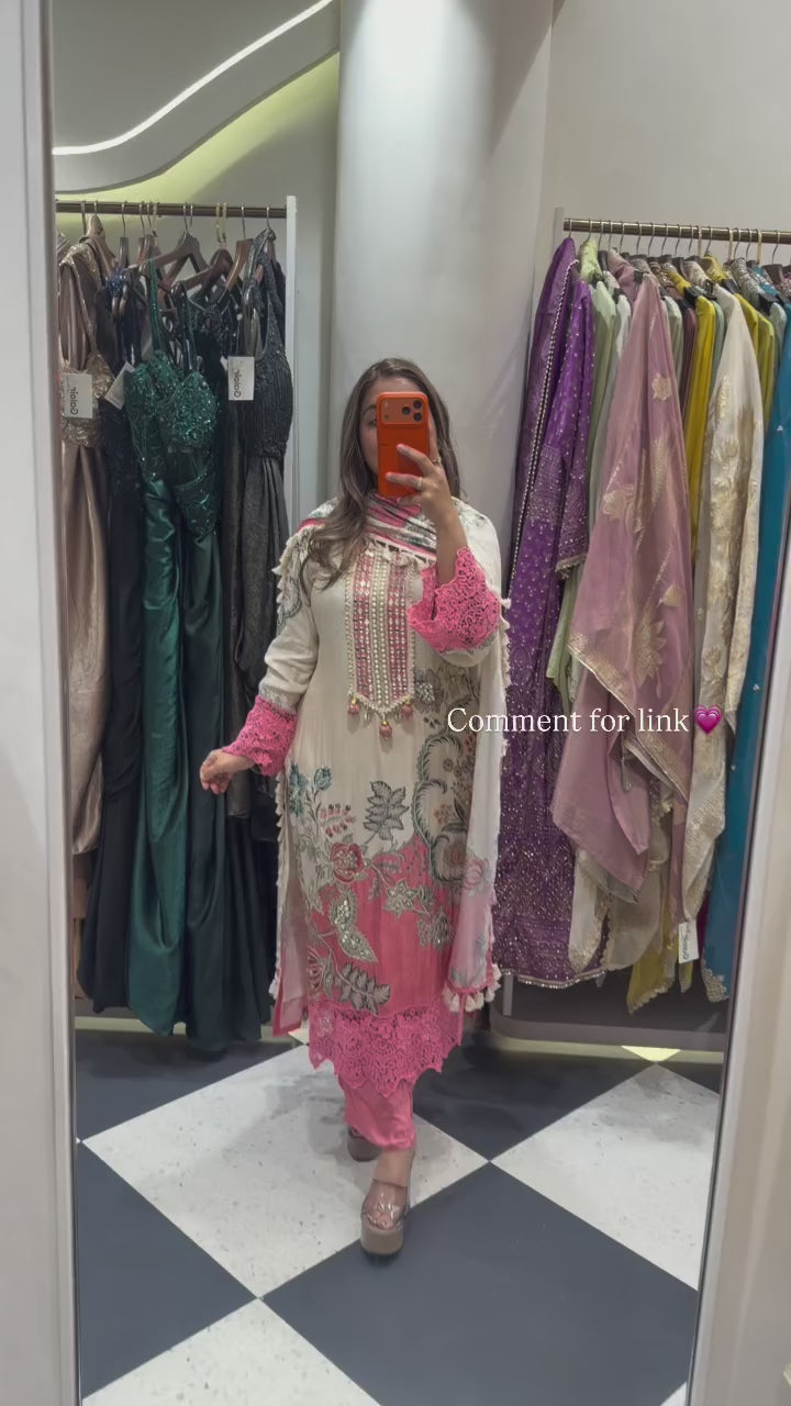 Embroidered 3pcs Suit