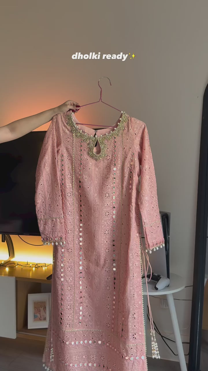 Pink 3Pcs Long Suit