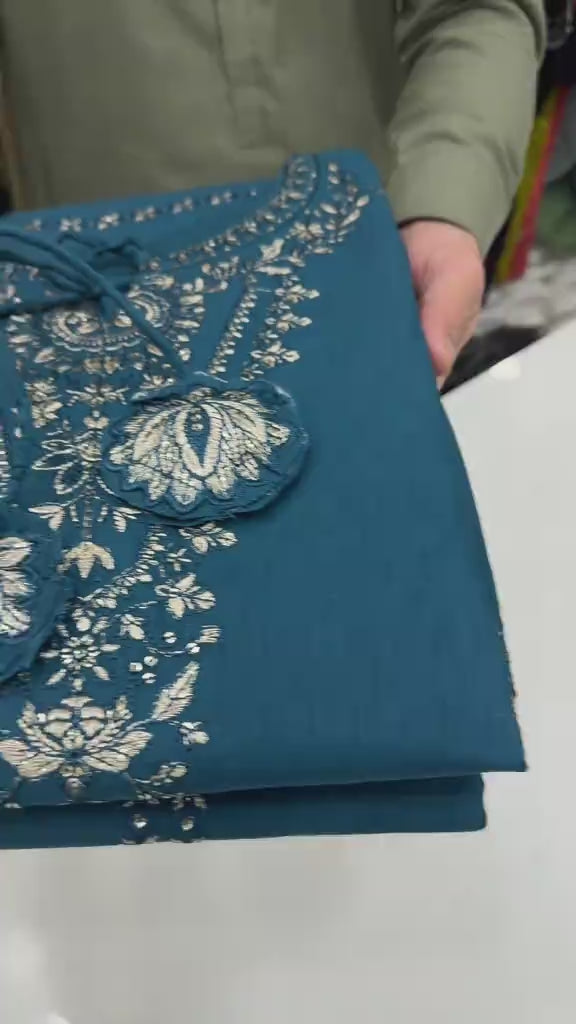 Embroidered 3 Piece Suit for Women