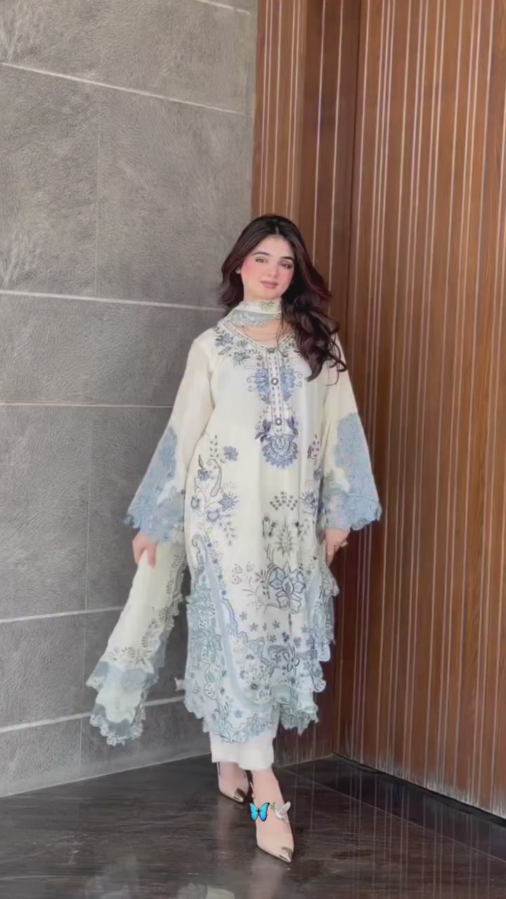 Lim-White Embroidery Suit