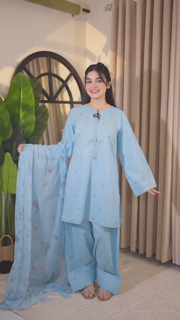 Summer 3Pcs Farshai Suit