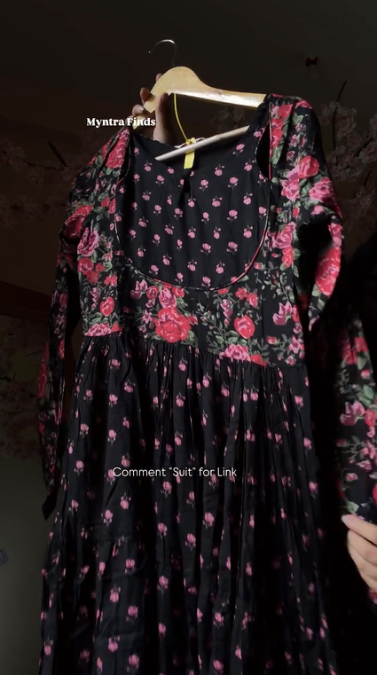 Black Anarkali Frock